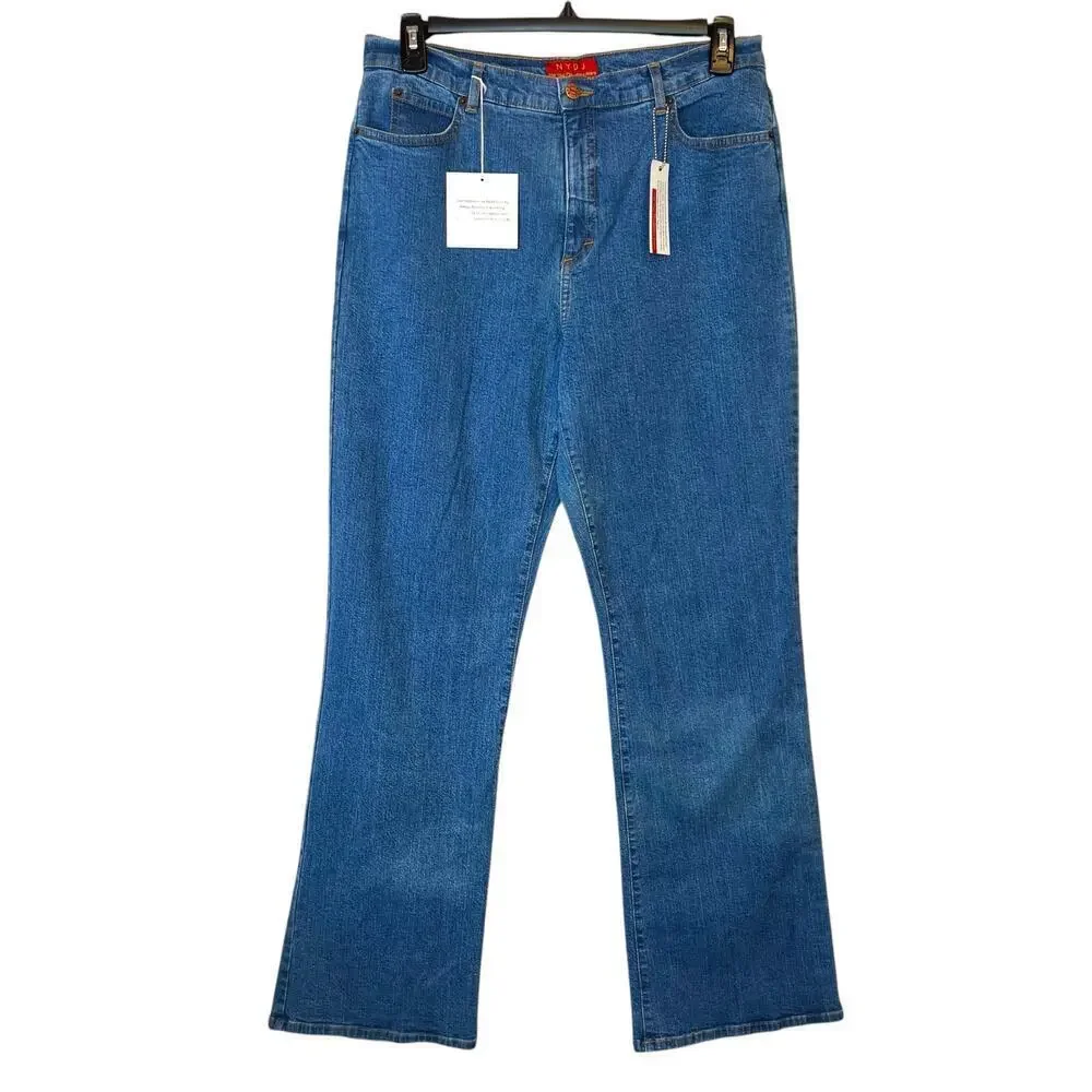 NYDJ Stretch Jeans Straight Leg in Blue Women's Size 16